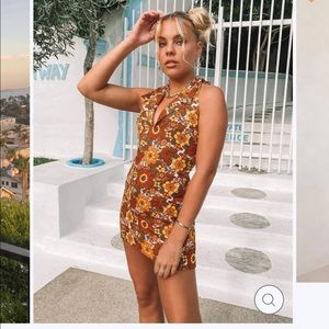 HerPony Margaux Halter Dress 70s retro vibes 🌞 NWT!